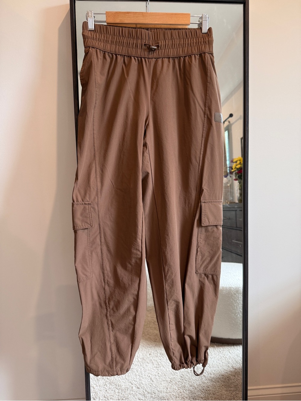 JoyLab Brown Cargo Jogger Pants with Elastic Cuffs